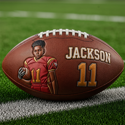 Any Photo Love Football - Personalized Football NFL BQH