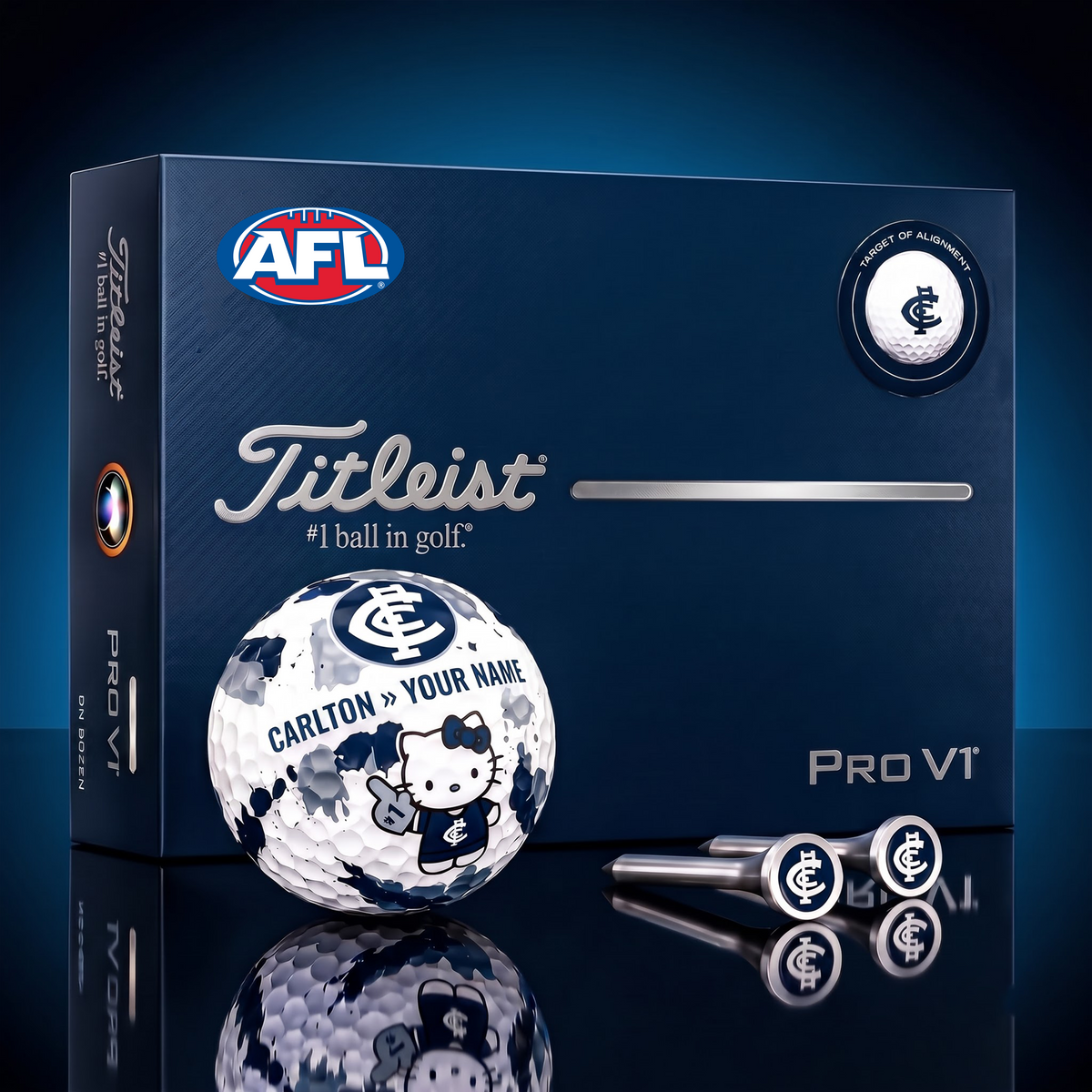 SIGNATURE AFL X CAR HELLO KITTY 50TH ANNIVERSARY ELITE GOLF BALL SET ƒ?? LIMITED EDITION