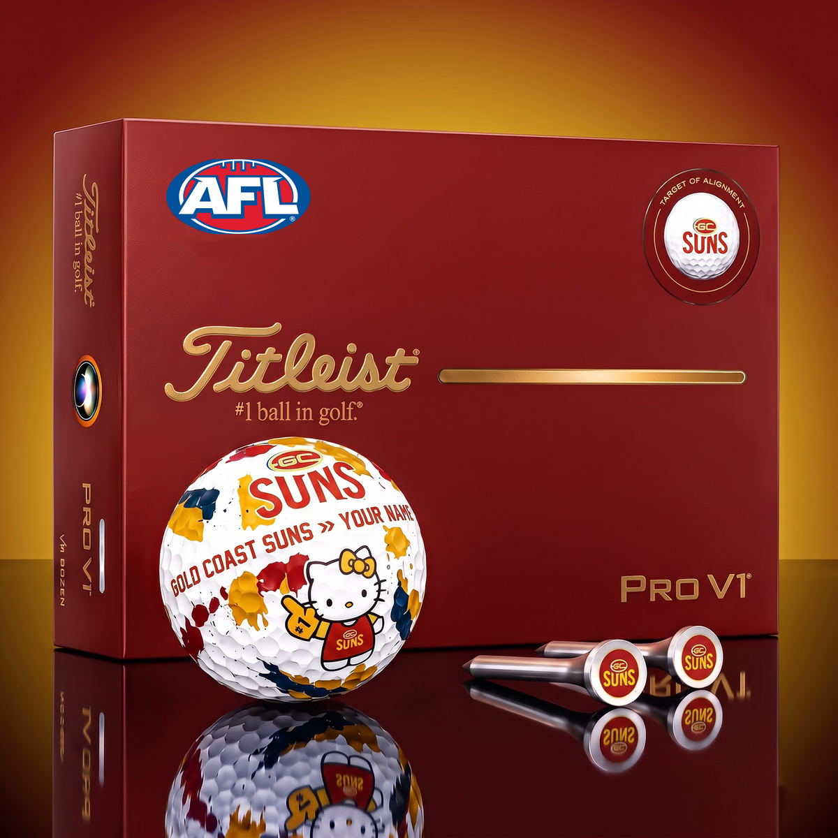 SIGNATURE AFL X GCS HELLO KITTY 50TH ANNIVERSARY ELITE GOLF BALL SET ƒ?? LIMITED EDITION