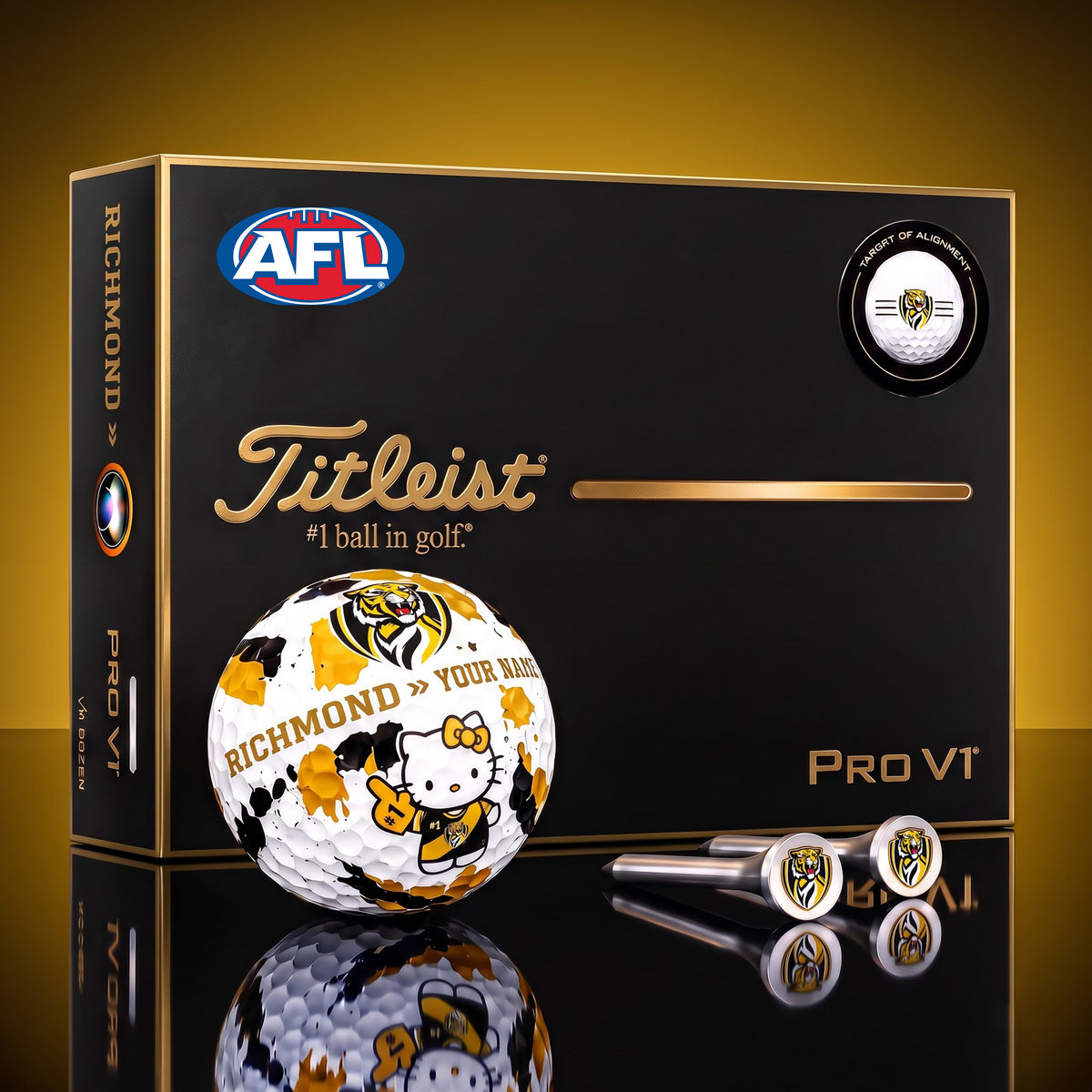 SIGNATURE AFL X RIC HELLO KITTY 50TH ANNIVERSARY ELITE GOLF BALL SET ƒ?? LIMITED EDITION