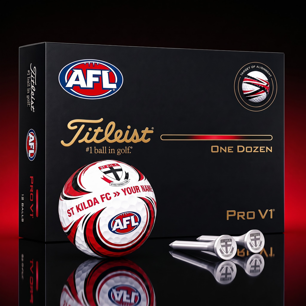 SIGNATURE AFL X SK DELUXE PERSONALIZED GOLF BALL LIMITED EDITION V3