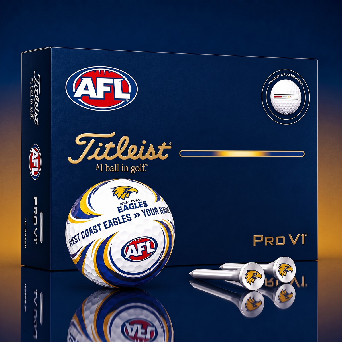 SIGNATURE AFL X WCE DELUXE PERSONALIZED GOLF BALL  LIMITED EDITION V3
