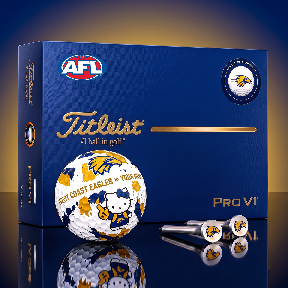 SIGNATURE AFL X WCE HELLO KITTY 50TH ANNIVERSARY ELITE GOLF BALL SET ƒ?? LIMITED EDITION