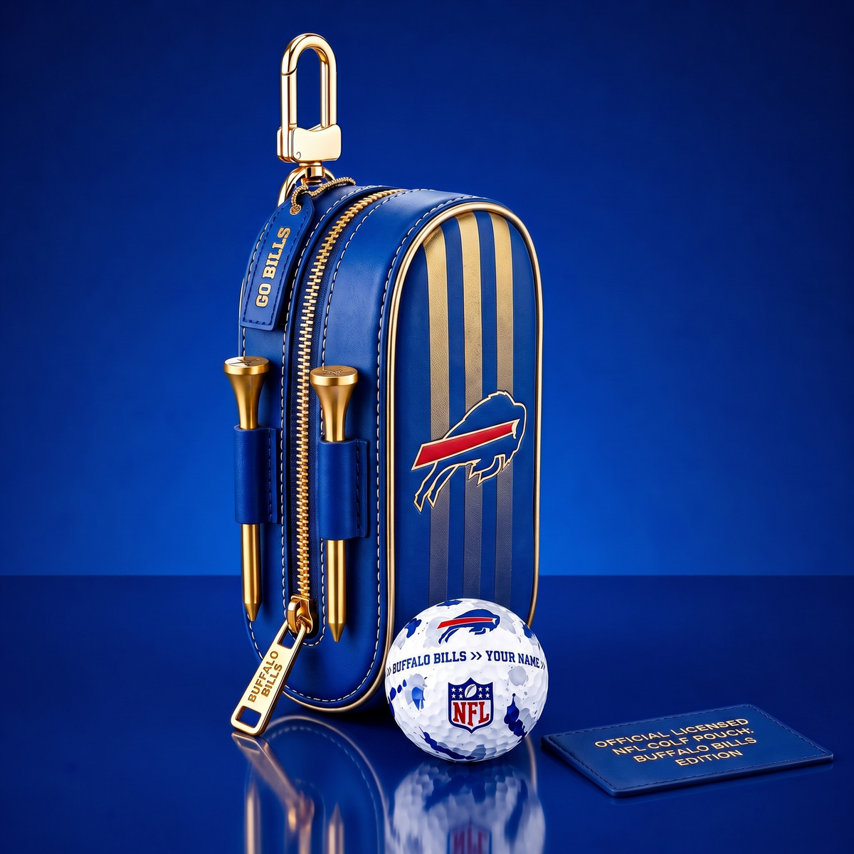 SIGNATURE NFL X BB DELUXE LEATHER  GOLF POUCH FOR TOURNAMENT