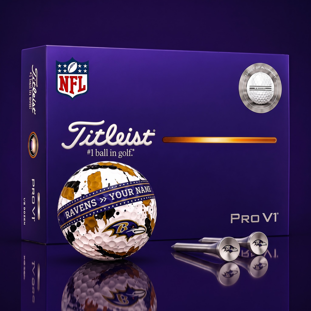 SIGNATURE NFL X BR DELUXE PERSONALIZED GOLF BALL  LIMITED EDITION