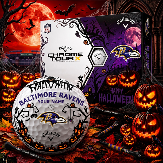 SIGNATURE NFL X BR EXCLUSIVE PERSONALIZED  HALLOWEEN HORROR FAIRWAY GOLF BALL COLLECTION