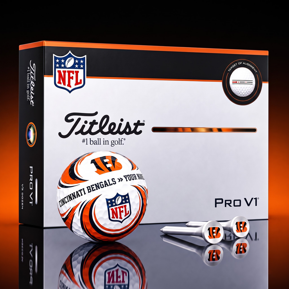 SIGNATURE NFL X CIN DELUXE PERSONALIZED GOLF BALL SET LIMITED EDITION V3