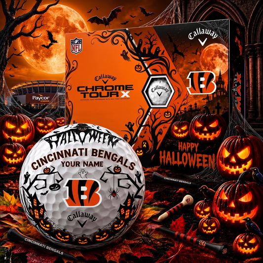 SIGNATURE NFL X CIN EXCLUSIVE PERSONALIZED  HALLOWEEN HORROR FAIRWAY GOLF BALL COLLECTION