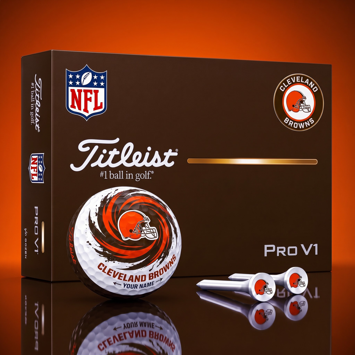 SIGNATURE NFL  X CLE DELUXE PERSONALIZED GOLF BALL LIMITED EDITION V03