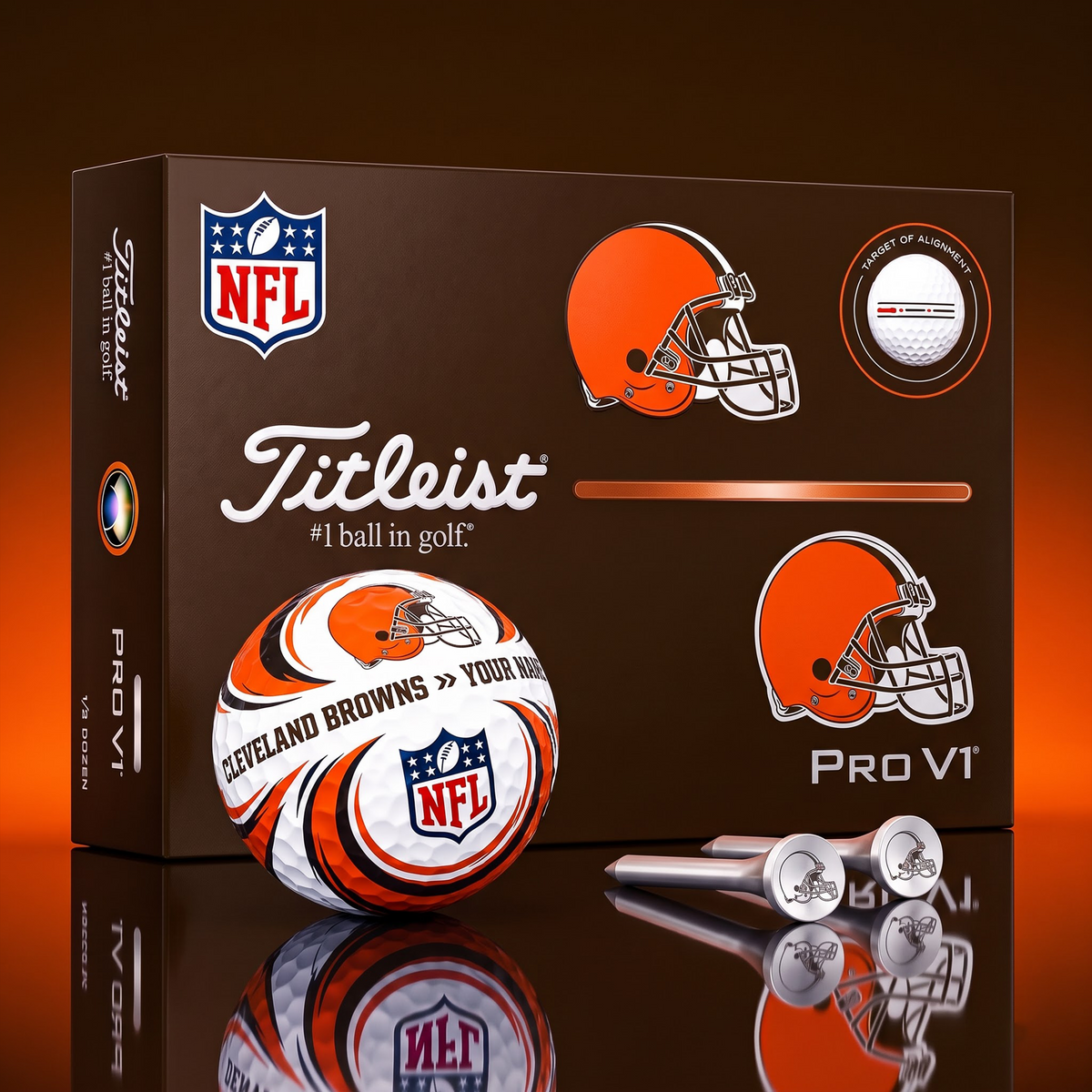 SIGNATURE NFL X CLE DELUXE PERSONALIZED GOLF BALL SET LIMITED EDITION V3