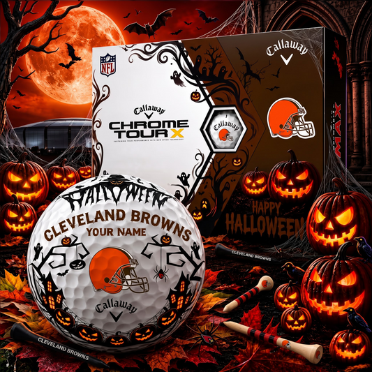 SIGNATURE NFL X CLE EXCLUSIVE PERSONALIZED  HALLOWEEN HORROR FAIRWAY GOLF BALL COLLECTION