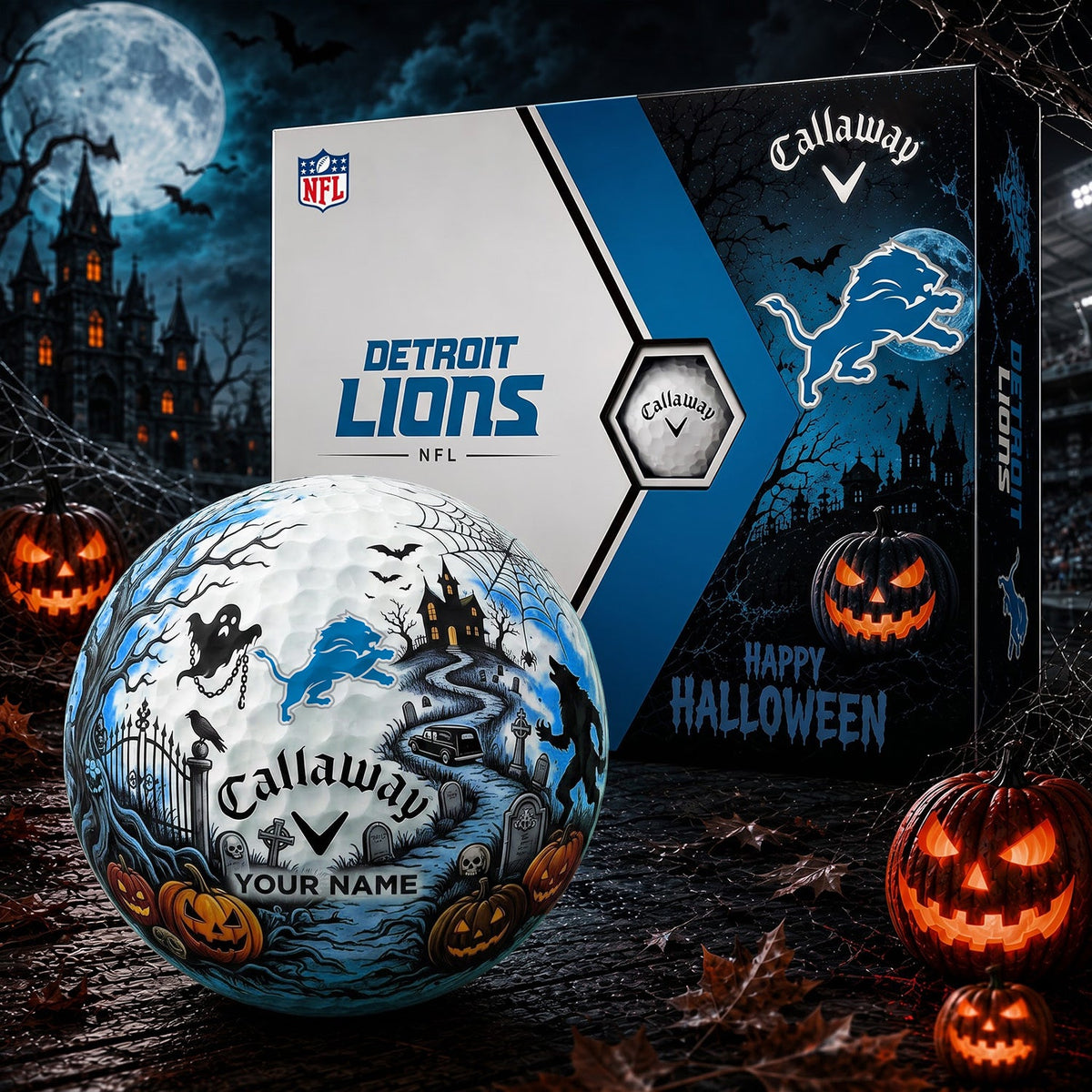 SIGNATURE NFL X DET PERSONALIZED HALLOWEEN HAUNTED GOLF BALL – LIMITED EDITION
