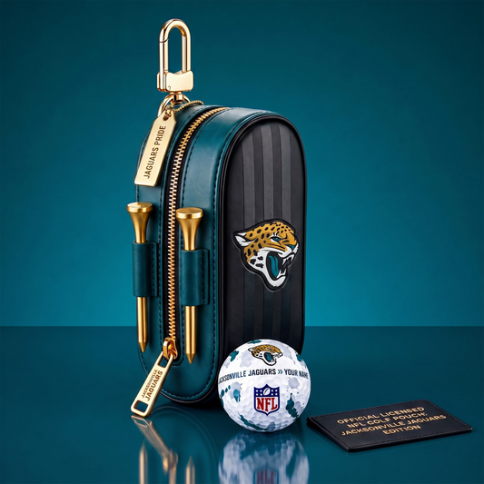 SIGNATURE NFL X JJ DELUXE LEATHER  GOLF POUCH FOR TOURNAMENT