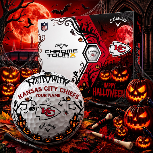 SIGNATURE NFL X KCC EXCLUSIVE PERSONALIZED  HALLOWEEN HORROR FAIRWAY GOLF BALL COLLECTION