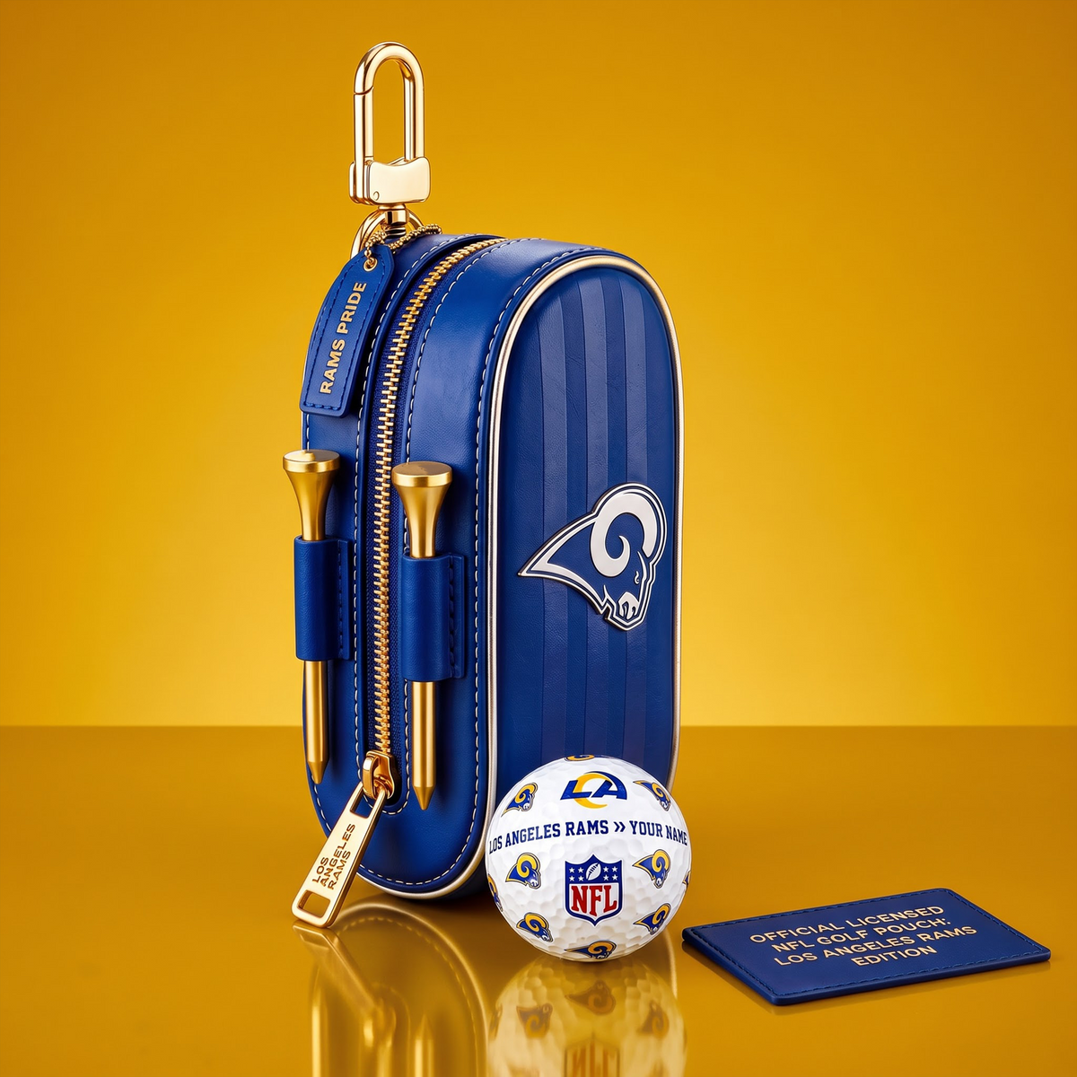 SIGNATURE NFL X LAR DELUXE LEATHER  GOLF POUCH FOR TOURNAMENT
