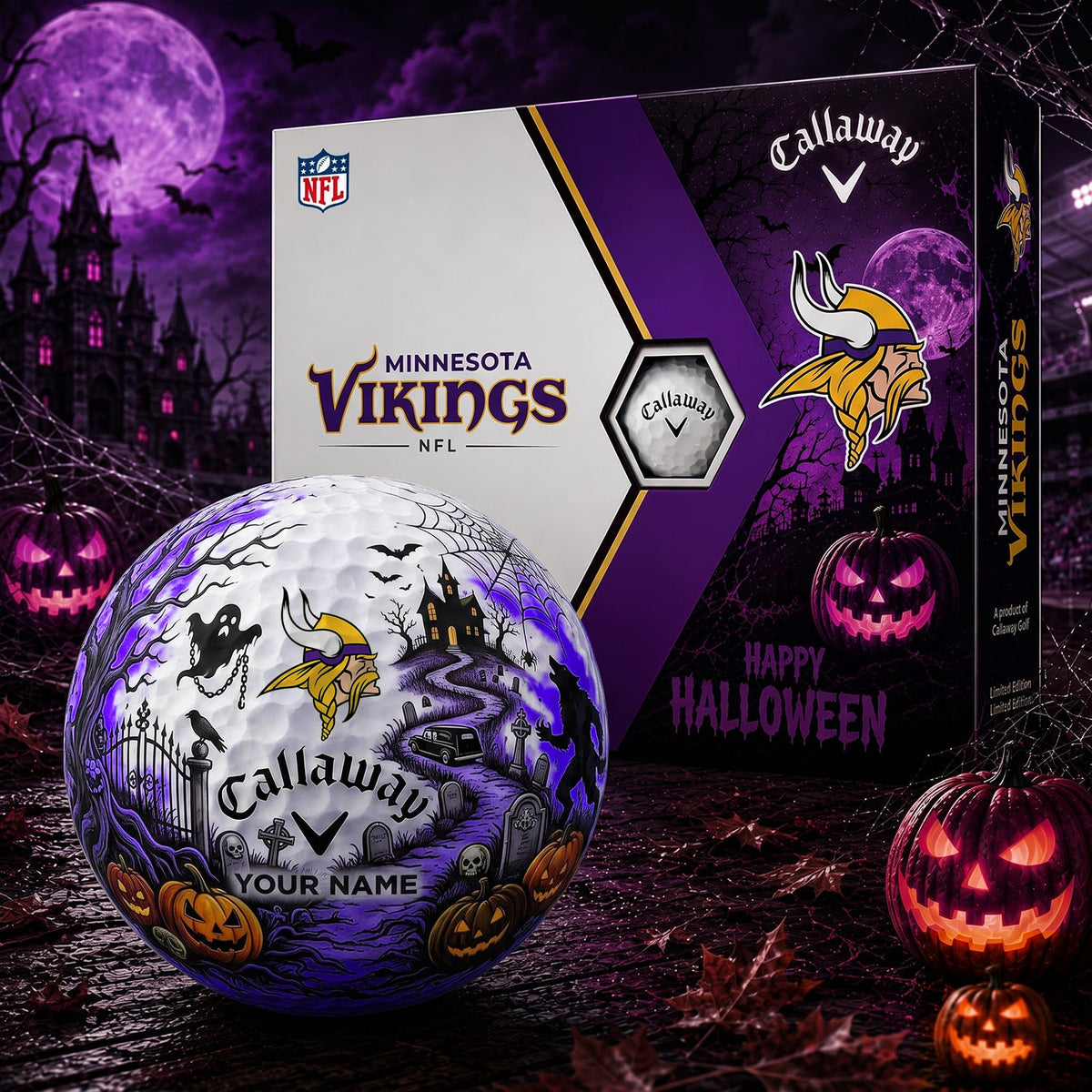SIGNATURE NFL X MIN PERSONALIZED HALLOWEEN HAUNTED GOLF BALL – LIMITED EDITION