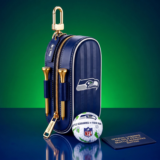 SIGNATURE NFL X SS DELUXE LEATHER  GOLF POUCH FOR TOURNAMENT