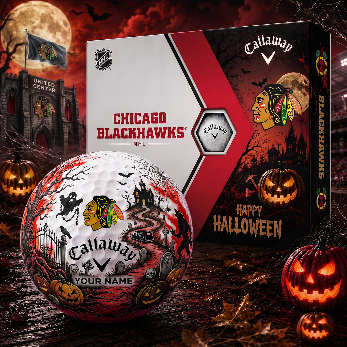 SIGNATURE NHL X CB PERSONALIZED HALLOWEEN HAUNTED GOLF BALL – LIMITED EDITION