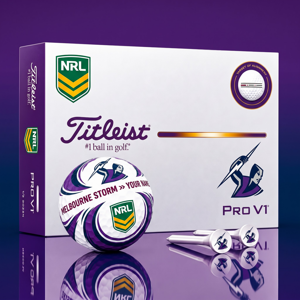 SIGNATURE NRL X MS DELUXE PERSONALIZED GOLF BALL  LIMITED EDITION V3
