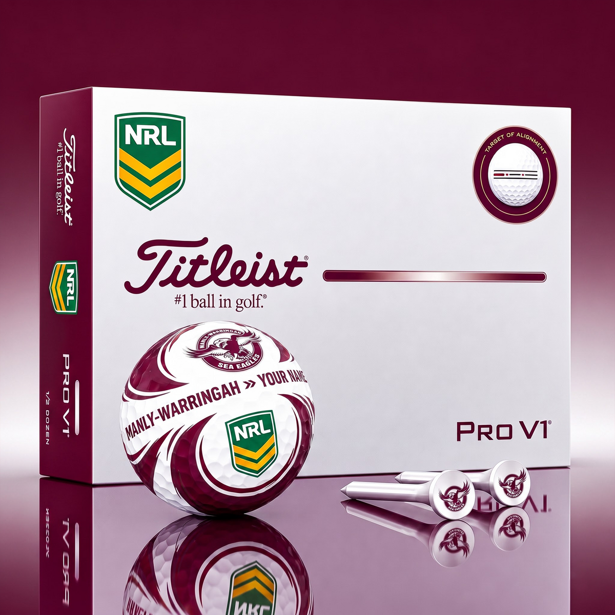 SIGNATURE NRL X MWSE DELUXE PERSONALIZED GOLF BALL  LIMITED EDITION V3