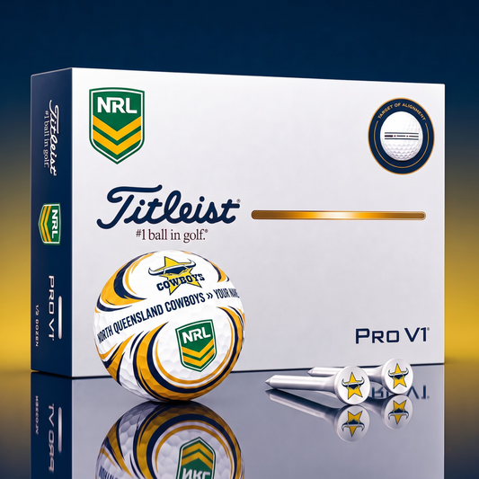 SIGNATURE NRL X NQC DELUXE PERSONALIZED GOLF BALL  LIMITED EDITION V3