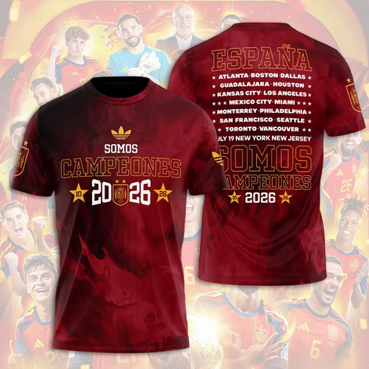 Spain National Team 2026 FIFA World Cup Champions 3D Apparel V3