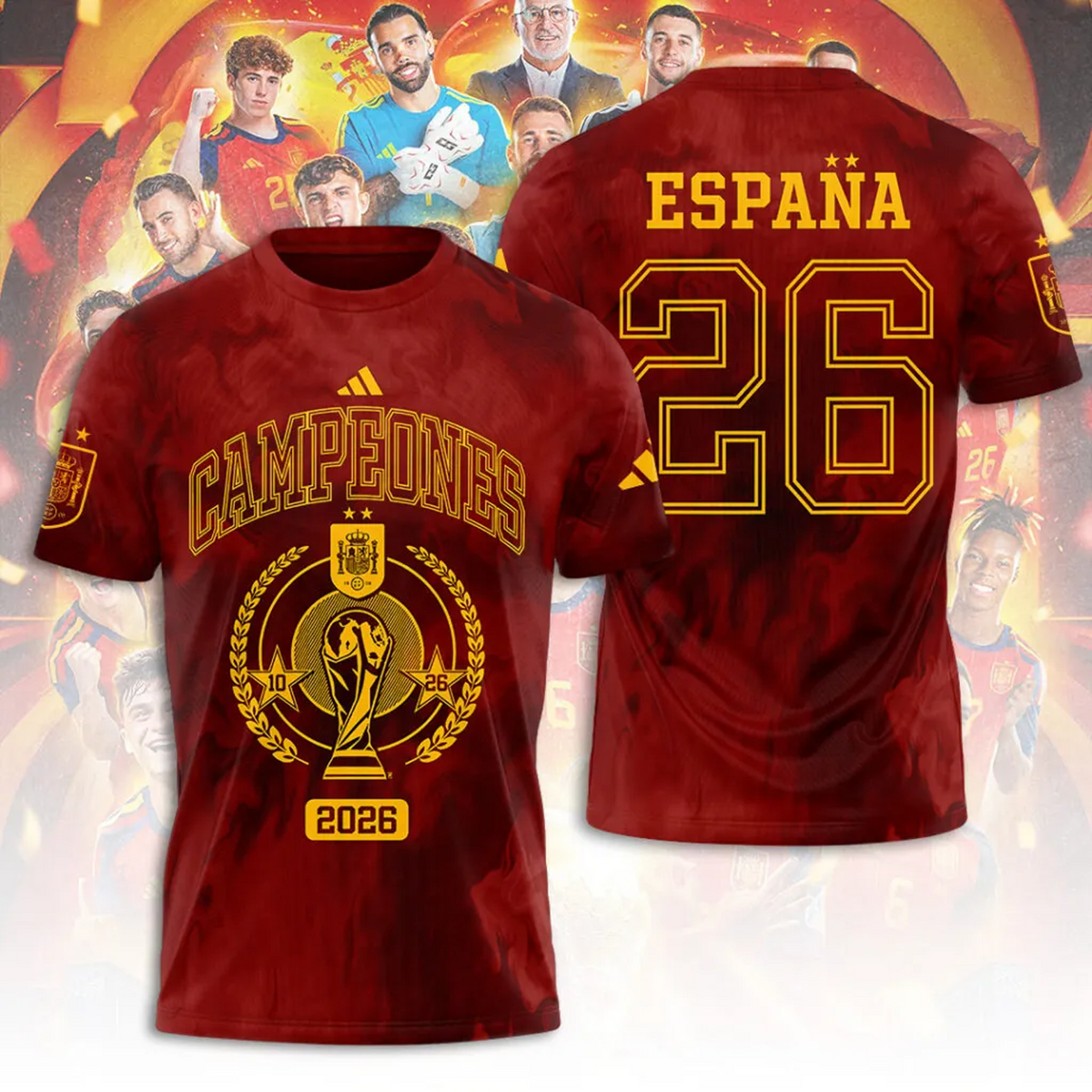 Spain National Team 2026 FIFA World Cup Champions 3D Apparel V6