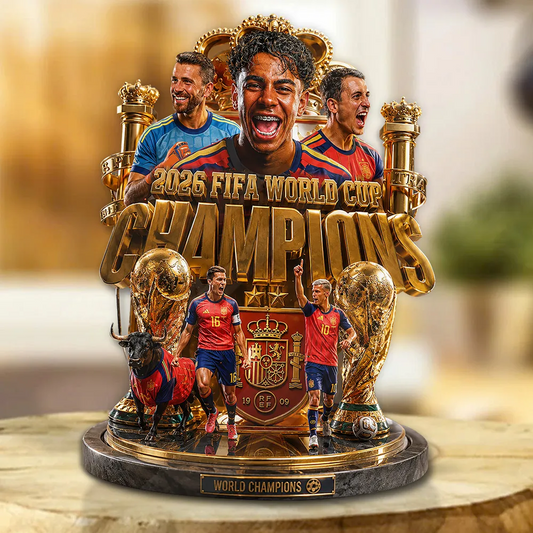 Spain National Team 2026 FIFA World Cup Champions Custom Shape Acrylic Plaque V2