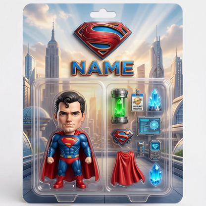 Custom Superhero Action Figure Plaque, Personalized Fan Photo Plaque, Custom Comic Hero Collectible Gift, Personalized Action Figure Display for Fans BQH