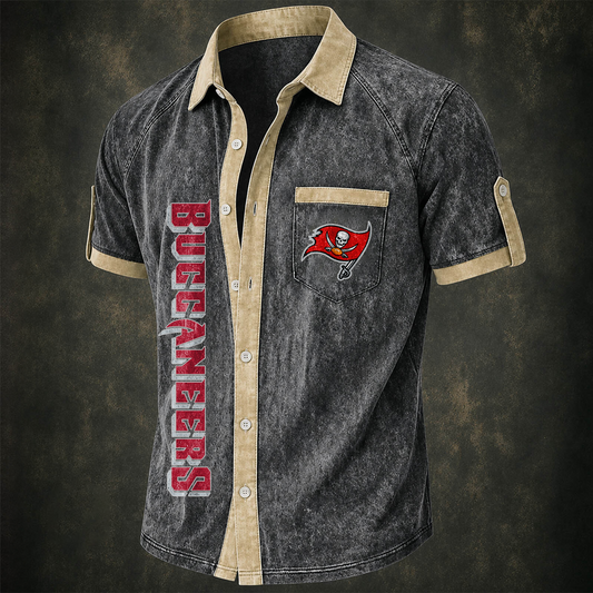 TB x NFL Short-Sleeve Button-Up Sports Shirt