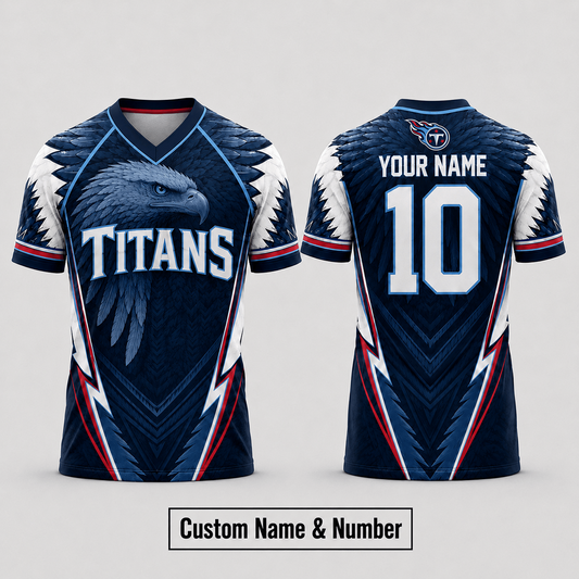 TEN x  NFL Premium Custom Name And Number Jersey For Fierce Football Fans