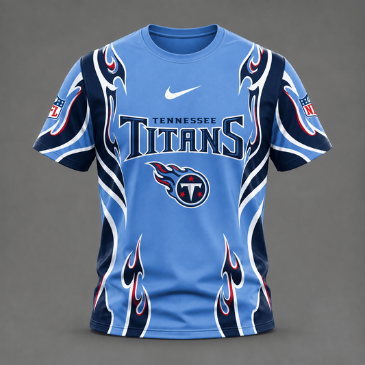 TEN x NFL Premium Football Flame Tribal All Over Print T-Shirt 2208