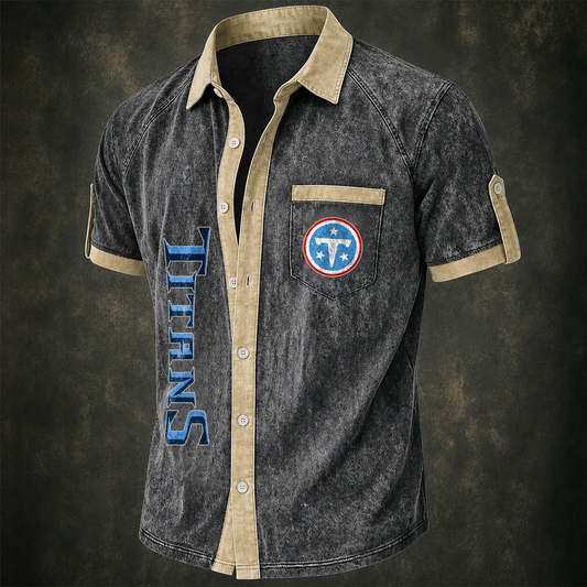 TEN x NFL Short-Sleeve Button-Up Sports Shirt