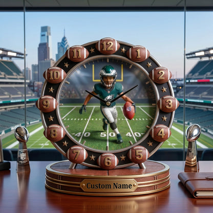 NFL Personalized Basketball Desk Clock Plaque 1106 NAK TTT