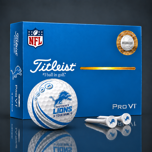 Titleist X Premium NFL DET PERSONALIZED GOLF BALL LIMITED EDITION  V4