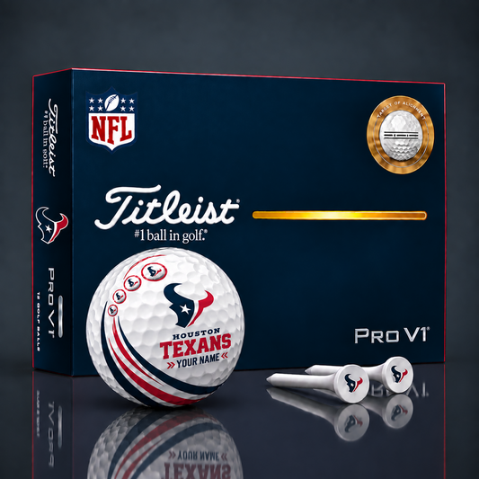Titleist X Premium NFL HOU PERSONALIZED GOLF BALL LIMITED EDITION  V4