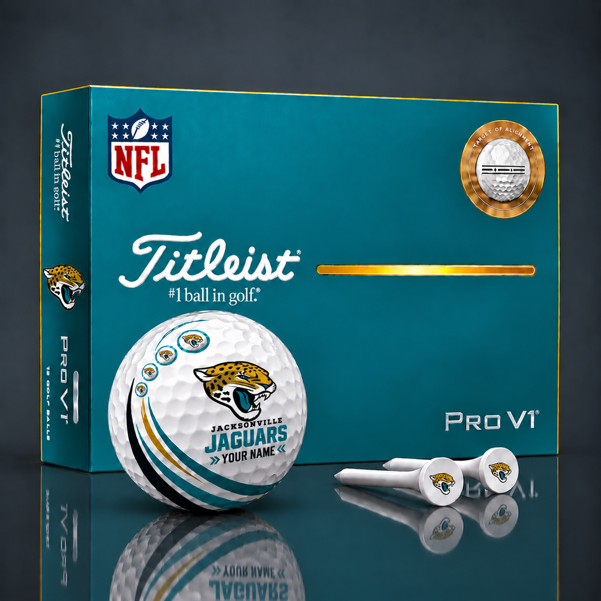 Titleist X Premium NFL JAC PERSONALIZED GOLF BALL LIMITED EDITION  V4