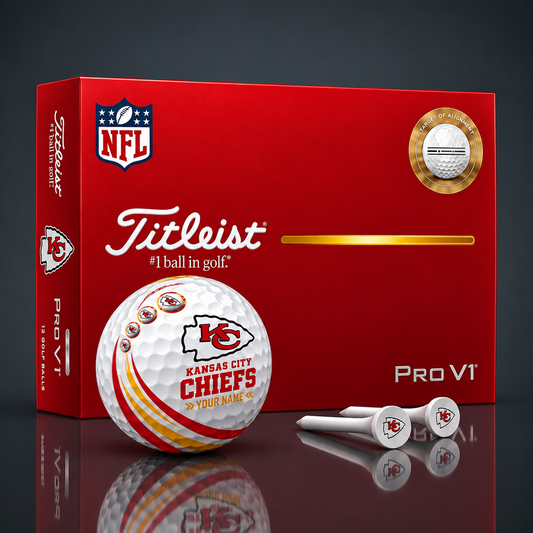 Titleist X Premium NFL KC PERSONALIZED GOLF BALL LIMITED EDITION  V4