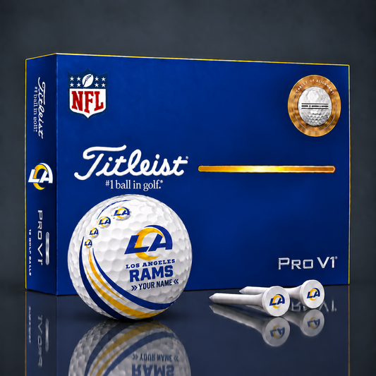 Titleist X Premium NFL LAR PERSONALIZED GOLF BALL LIMITED EDITION  V4