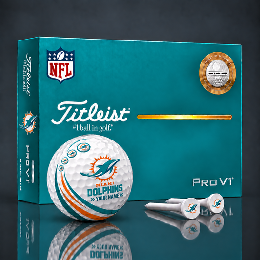 Titleist X Premium NFL MIA PERSONALIZED GOLF BALL LIMITED EDITION  V4