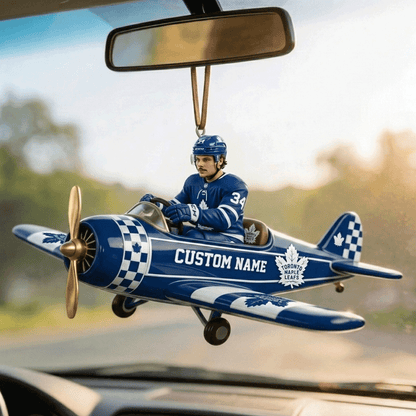 Premium NHL Personalized Hockey Airplane Car Ornament NMD CTKT