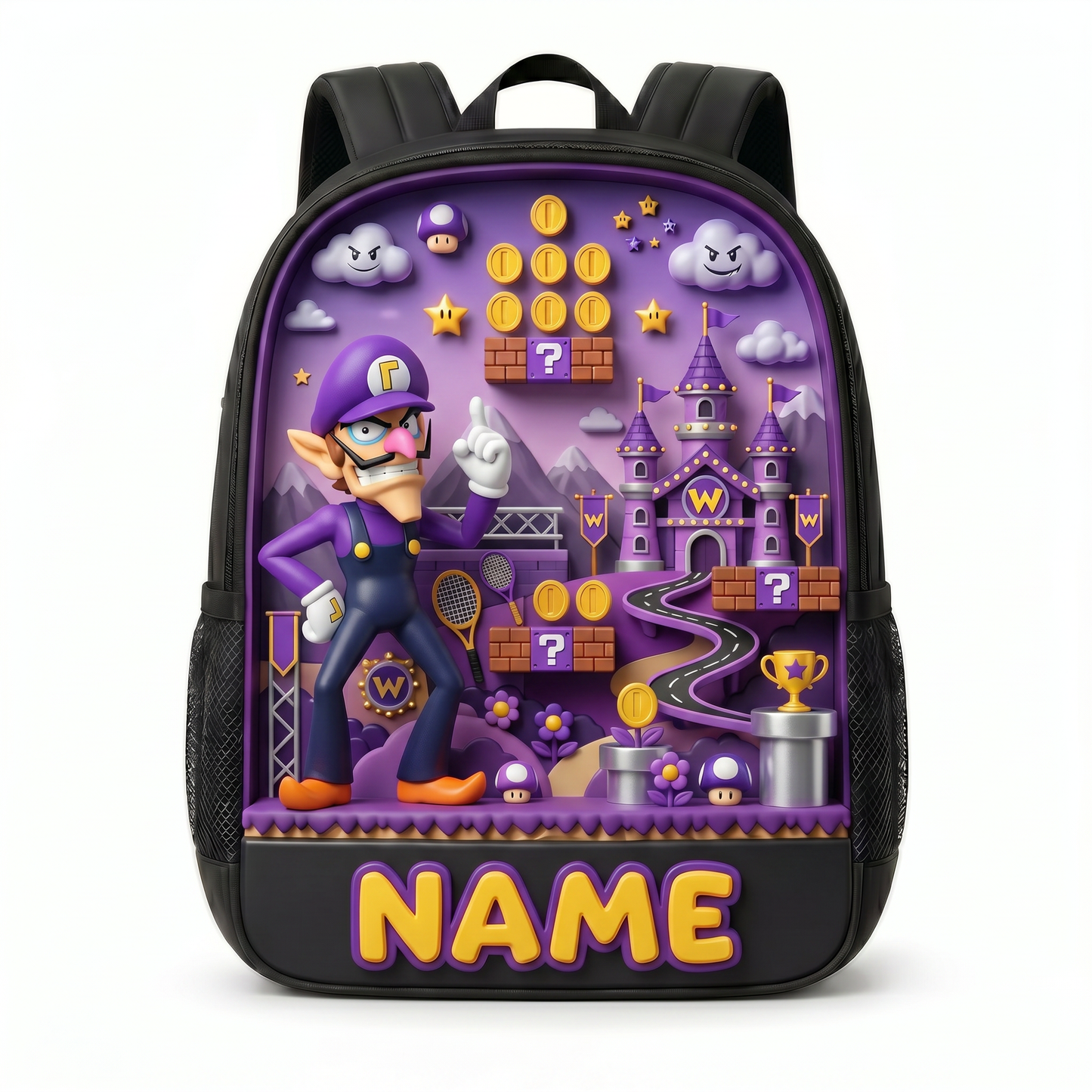 Personalized Kids Backpack, Custom Photo School Backpack With Name, Adventure Game Inspired Bookbag, Back To School Gift For Boys And Girls