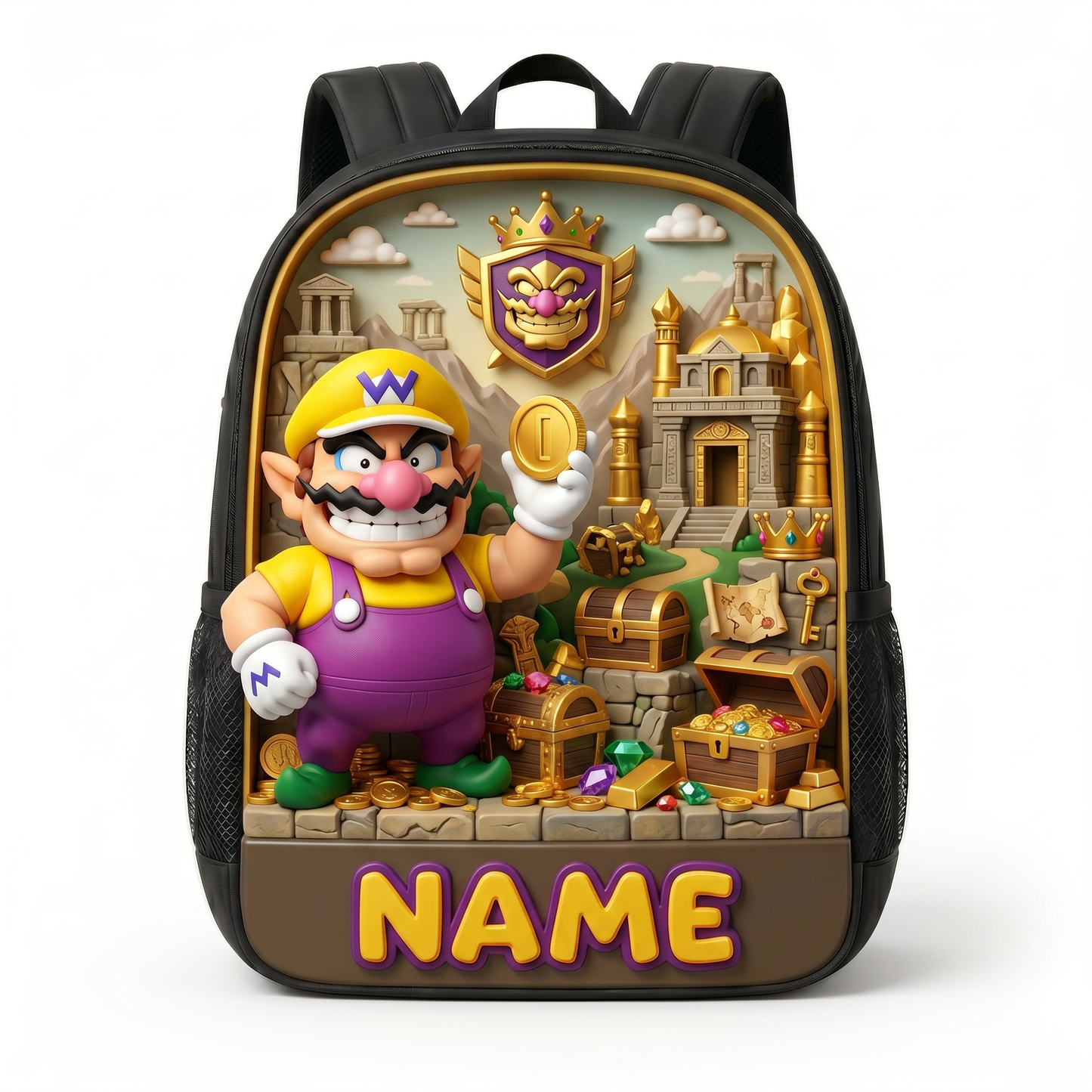 Personalized Kids Backpack, Custom Photo School Backpack With Name, Adventure Game Inspired Bookbag, Back To School Gift For Boys And Girls