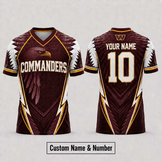 WAS x  NFL Premium Custom Name And Number Jersey For Fierce Football Fans