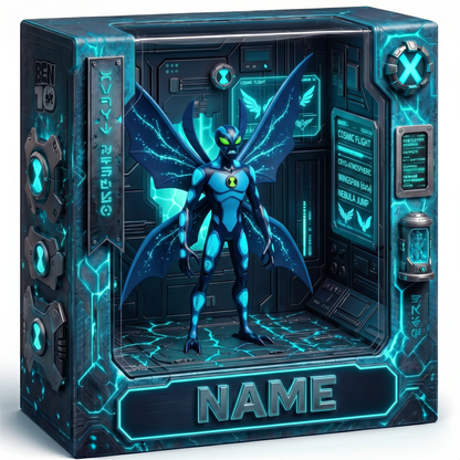 Custom Photo Acrylic Plaque, Personalized Alien Hero Collectible, Cartoon Action Figure Style Gift, Custom Fan Display Decor, Sci-Fi Inspired Acrylic Plaque Gift For Fans BQH