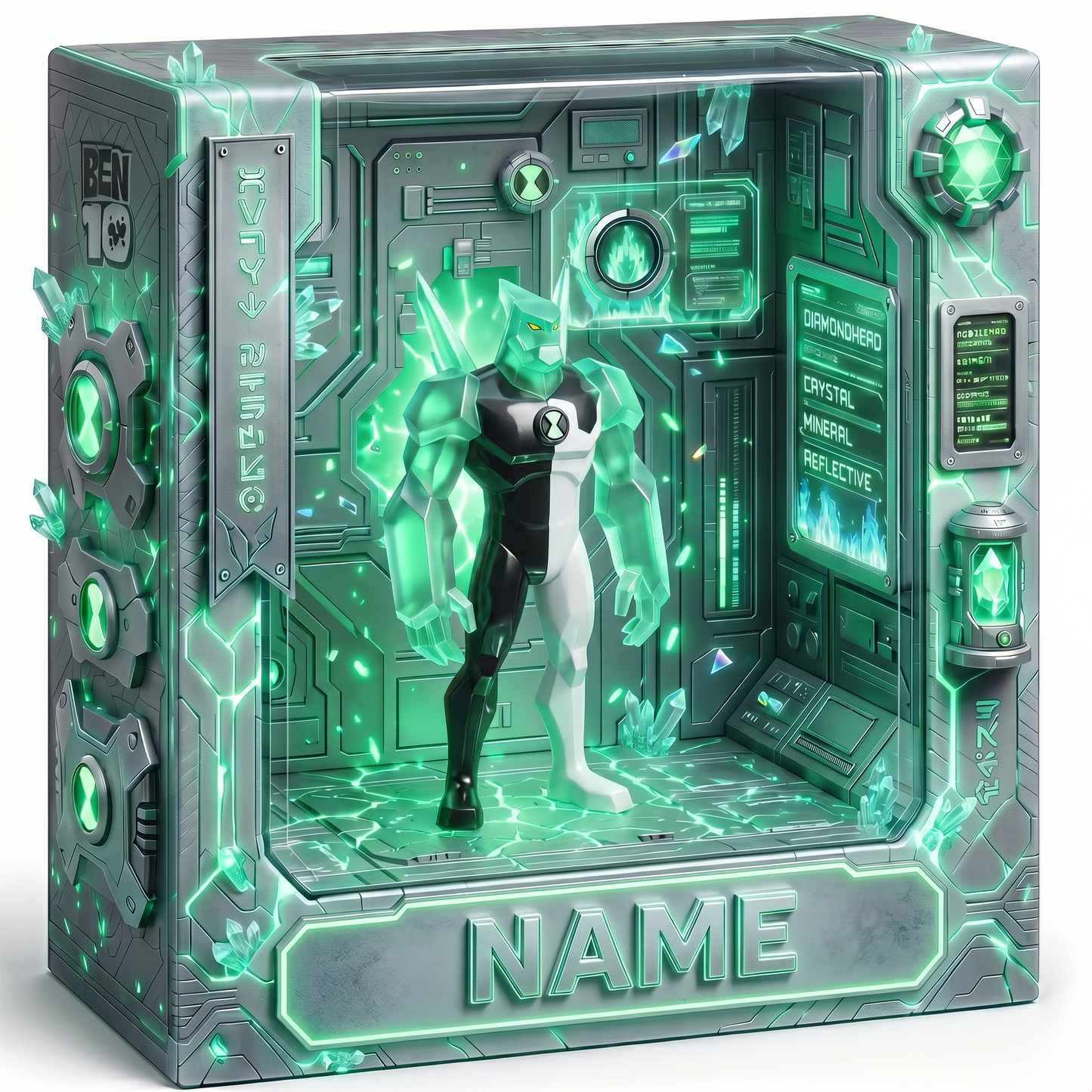 Custom Photo Acrylic Plaque, Personalized Alien Hero Collectible, Cartoon Action Figure Style Gift, Custom Fan Display Decor, Sci-Fi Inspired Acrylic Plaque Gift For Fans BQH