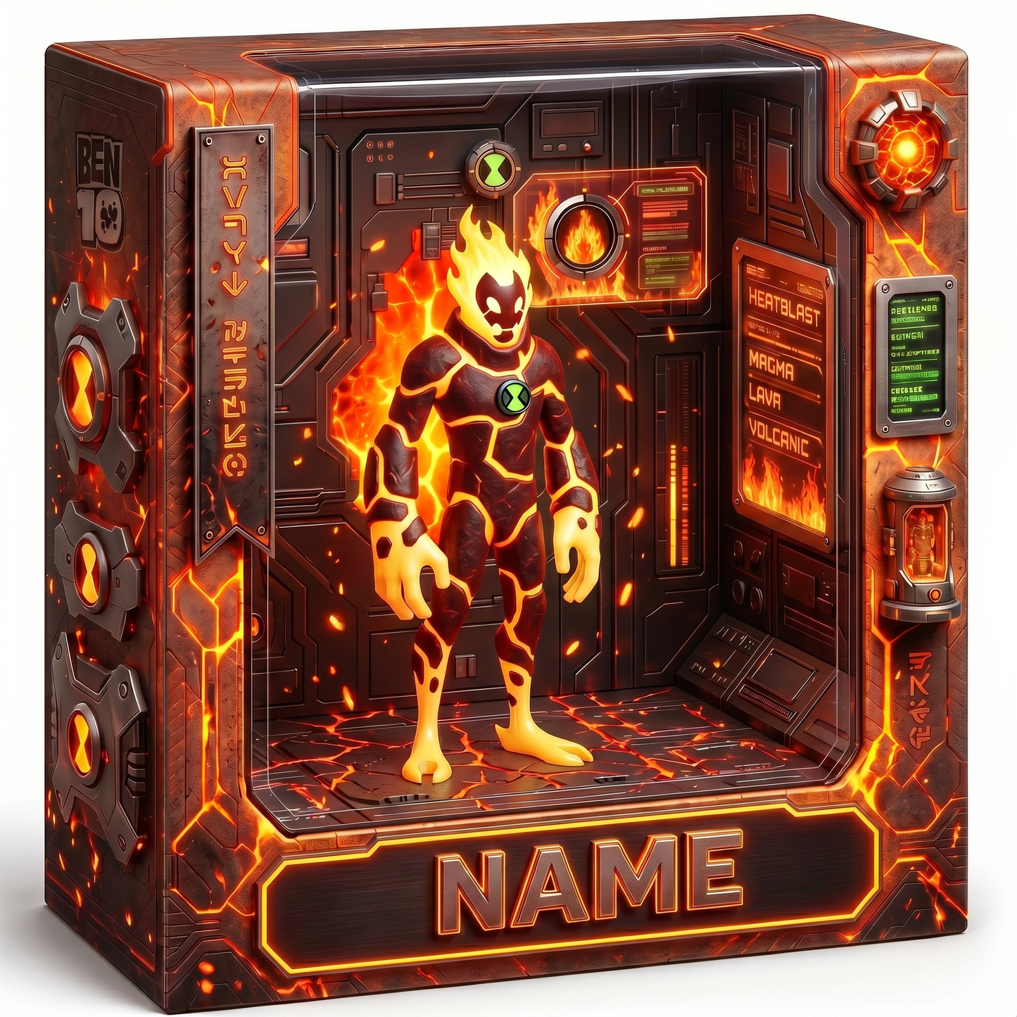 Custom Photo Acrylic Plaque, Personalized Alien Hero Collectible, Cartoon Action Figure Style Gift, Custom Fan Display Decor, Sci-Fi Inspired Acrylic Plaque Gift For Fans BQH