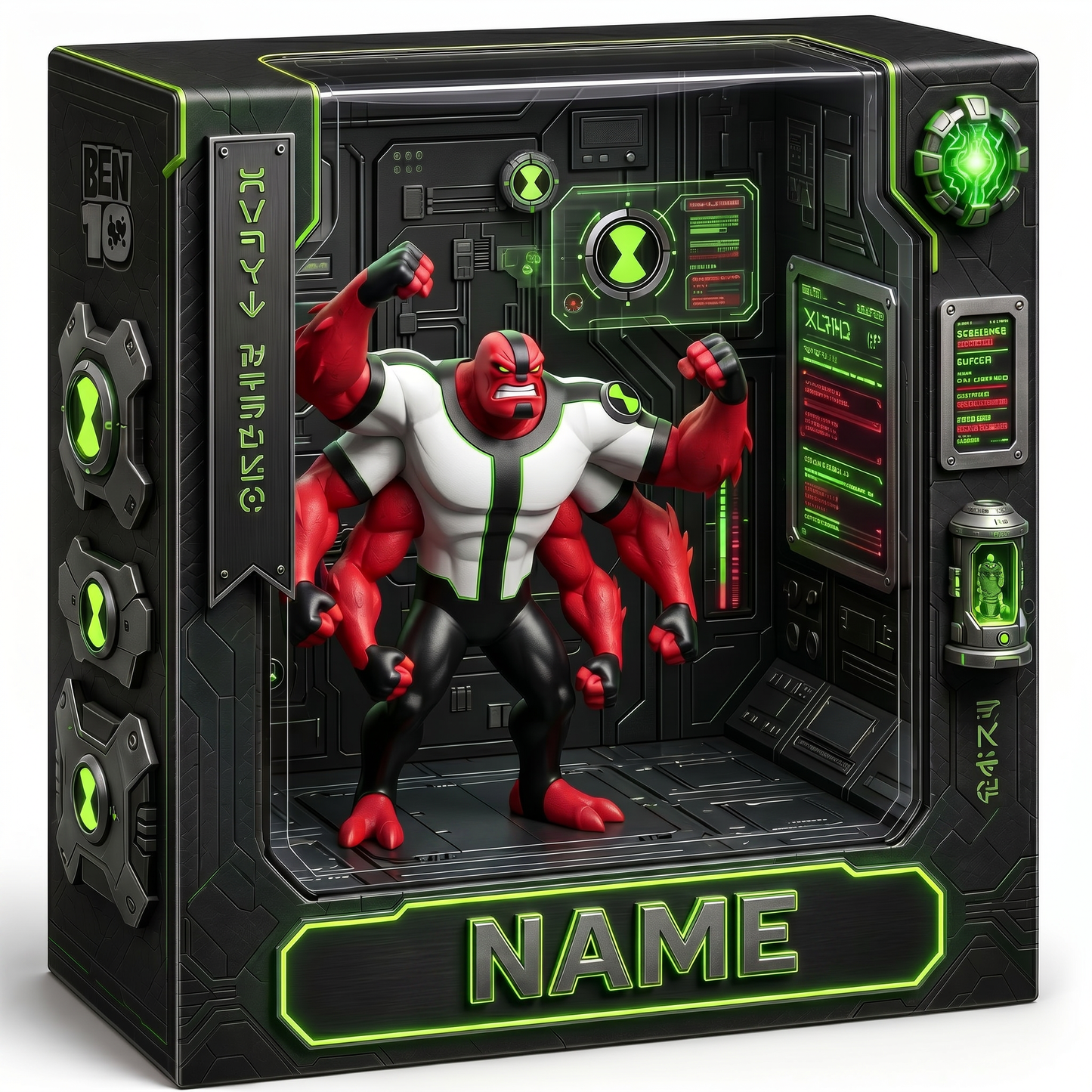 Custom Photo Acrylic Plaque, Personalized Alien Hero Collectible, Cartoon Action Figure Style Gift, Custom Fan Display Decor, Sci-Fi Inspired Acrylic Plaque Gift For Fans BQH