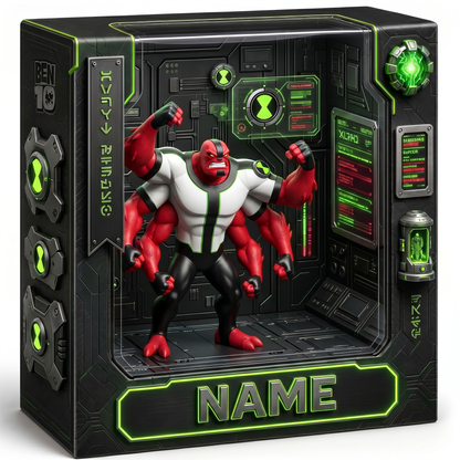 Custom Photo Acrylic Plaque, Personalized Alien Hero Collectible, Cartoon Action Figure Style Gift, Custom Fan Display Decor, Sci-Fi Inspired Acrylic Plaque Gift For Fans BQH