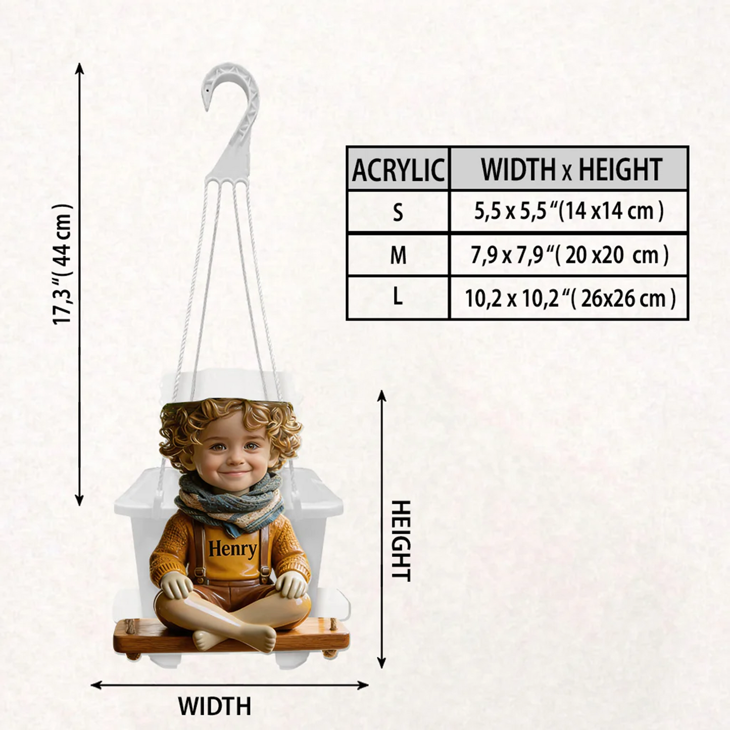 Little Bloom Swing - NBA Personalized Kid Hanging Pot 1606 NAK TTT